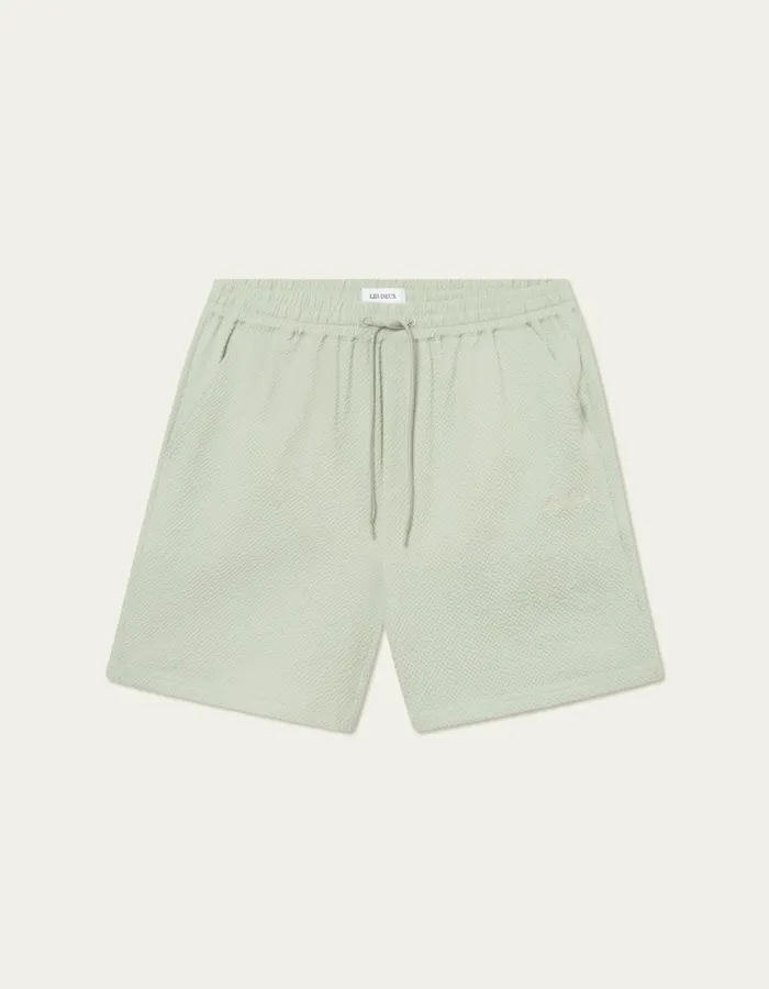 Shorts Men Les Deux Stan Seersucker Swim Shorts 20 8211 Smoke Green