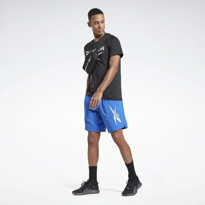 Shorts Mens Reebok Workout Ready Graphic Shorts Court Blue