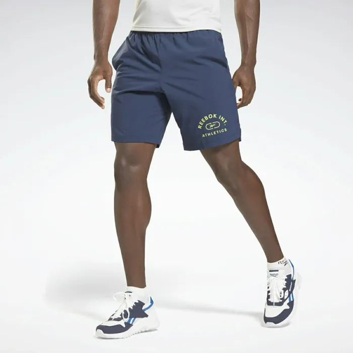Shorts Mens Reebok Workout Ready Graphic Shorts Vector Navy