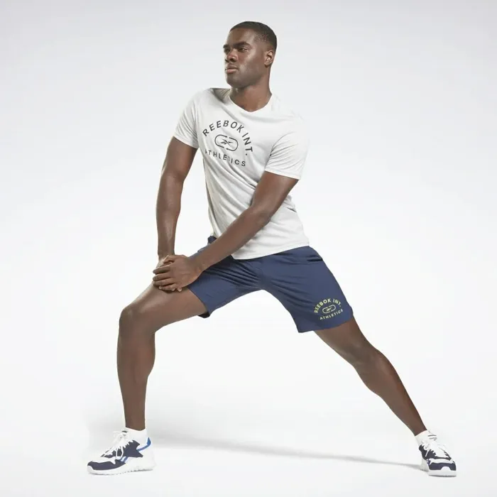 Shorts Mens Reebok Workout Ready Graphic Shorts Vector Navy