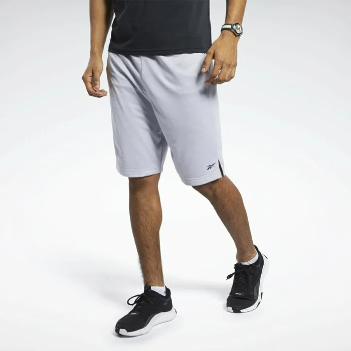 Shorts Mens Reebok Workout Ready Melange Shorts Sterling Grey