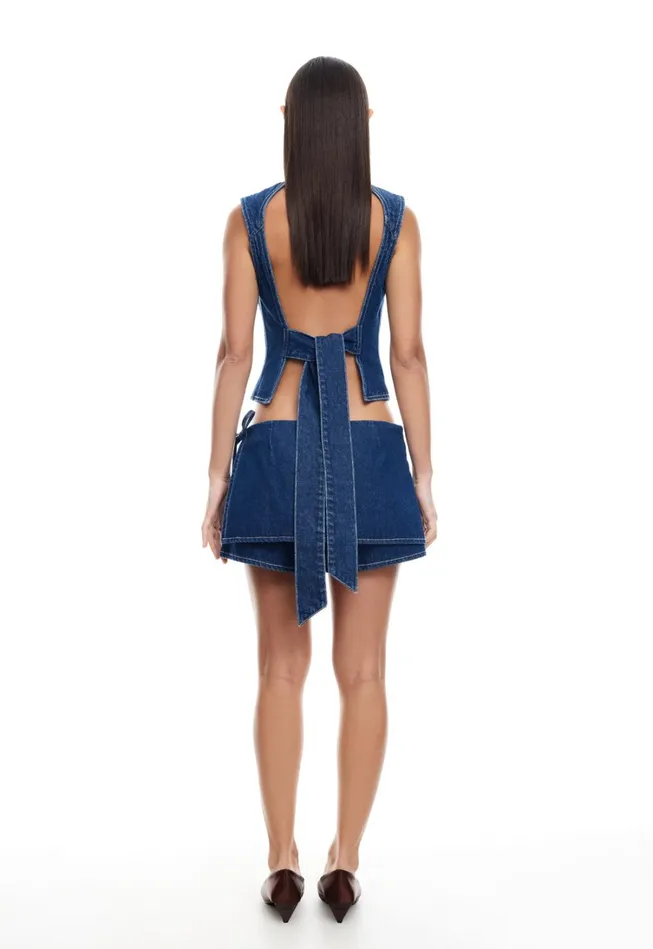 Shorts Women Lioness Fashion COUNTRYSIDE SKORT Blue Denim