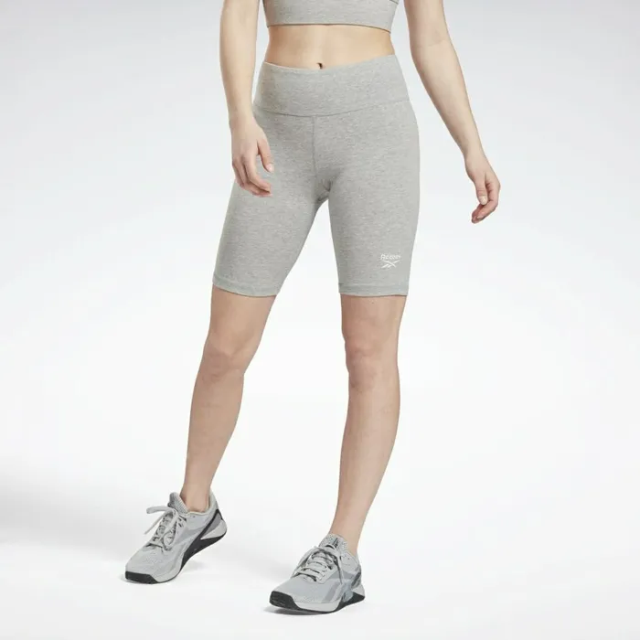 Shorts Womens Reebok Identity Fitted Logo Shorts Medium Grey Heather