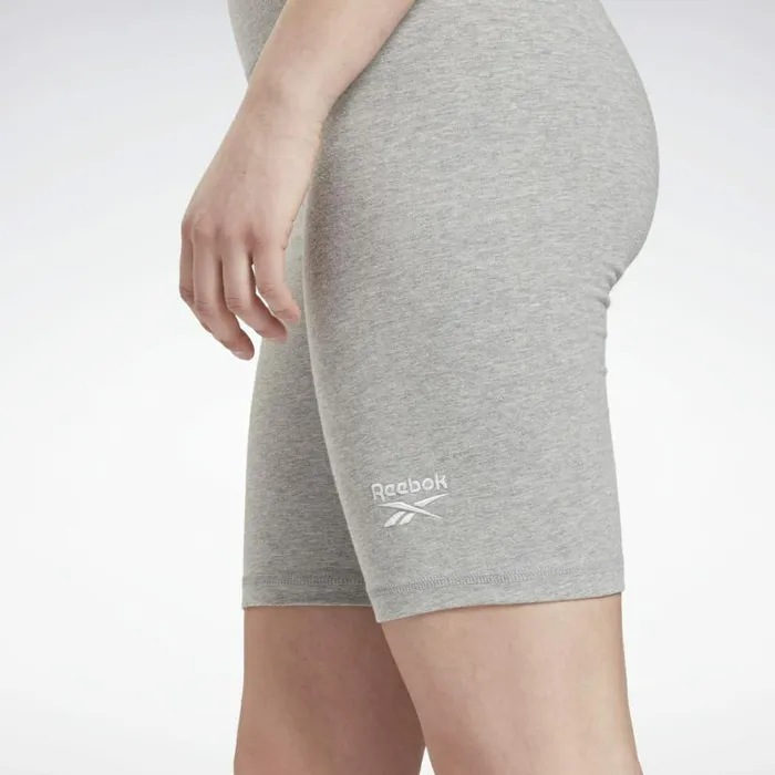 Shorts Womens Reebok Identity Fitted Logo Shorts Medium Grey Heather
