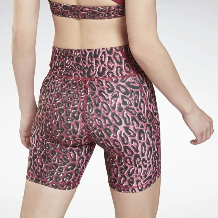 Shorts Womens Reebok Lux Bold Legging Shorts Punch Berry