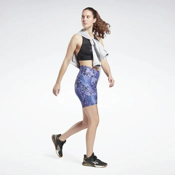 Shorts Womens Reebok Modern Safari Bike Shorts Vector Navy Hyper Purple