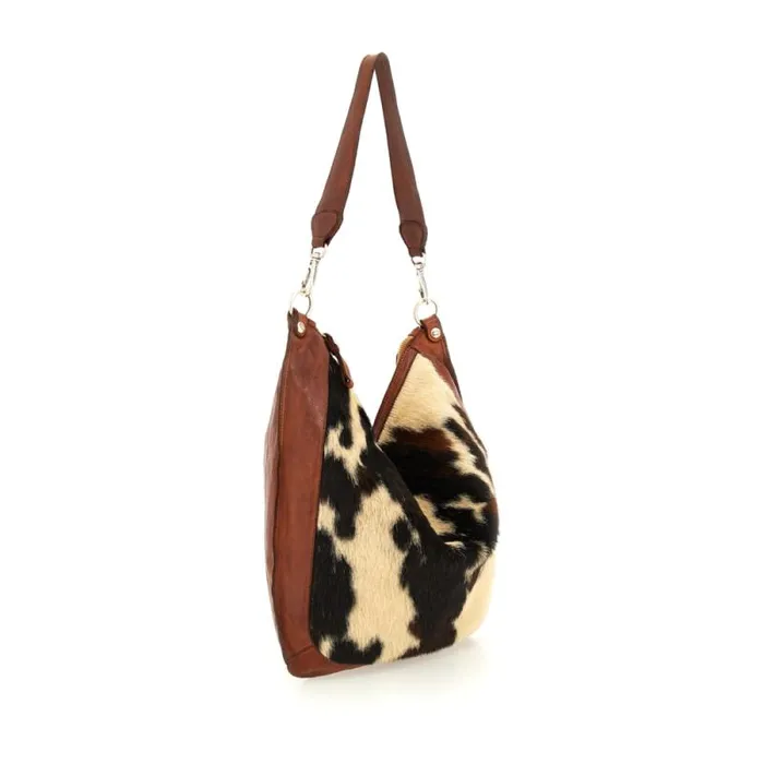 ShoulderHobo Bag Women Campomaggi Diaspro Cognac