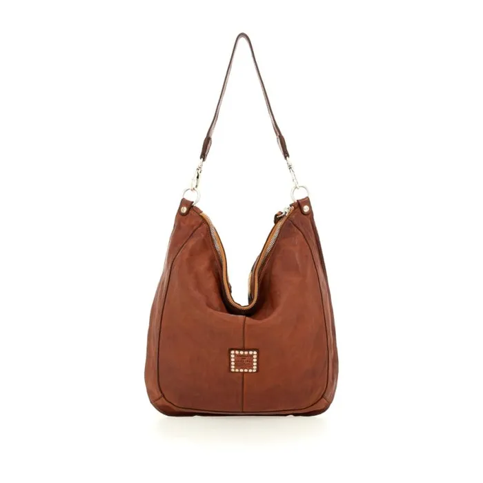 ShoulderHobo Bag Women Campomaggi Diaspro Cognac