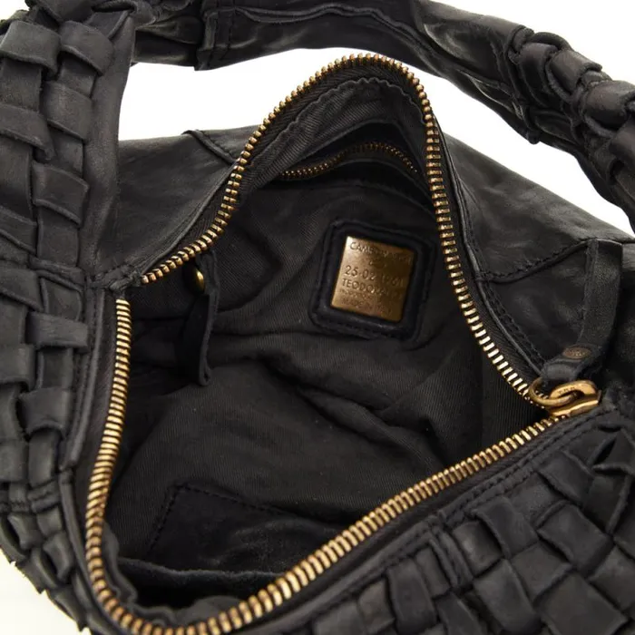 ShoulderHobo Bag Women Campomaggi Edera Black ShoulderHobo Bag Women Campomaggi Edera Black