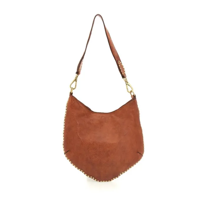 ShoulderHobo Bag Women Campomaggi Malachite Cognac