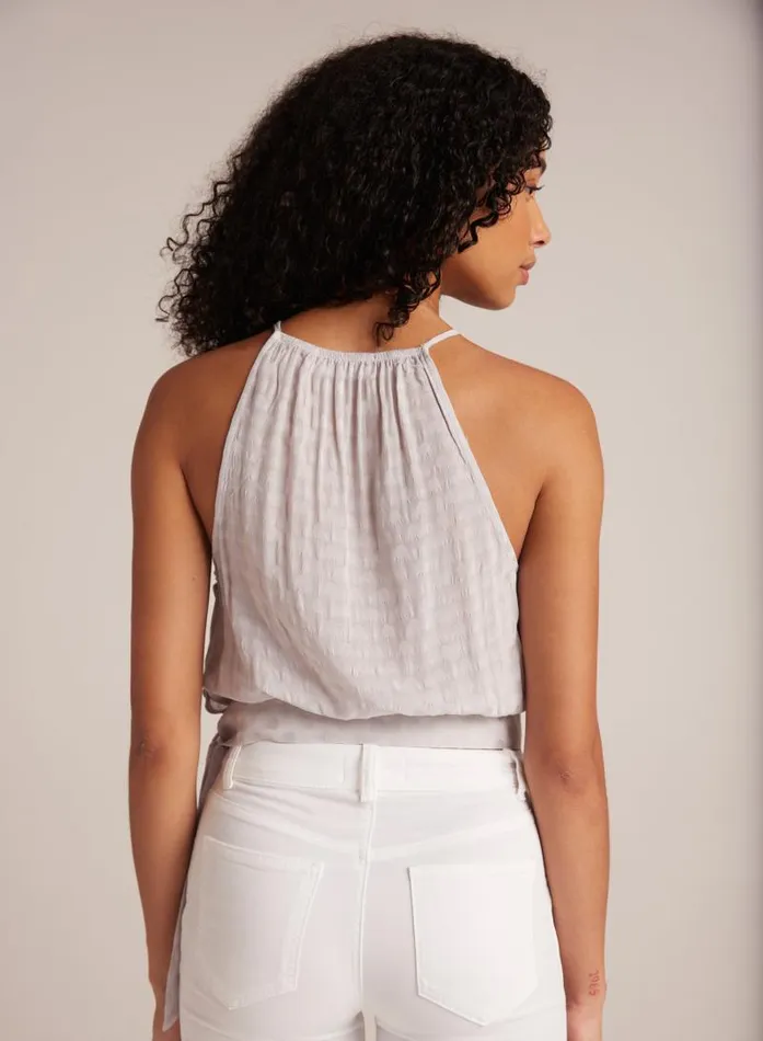 Side Tie Button Halter 8211 Silver Pearl Women Bella Dahl Sleeveless