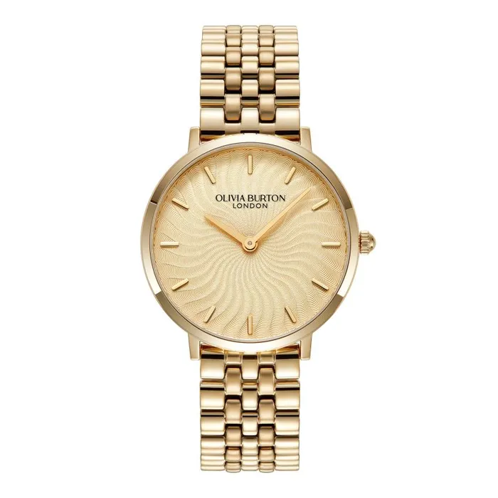 Signature Watches Women Olivia Burton 35mm Radiant Sun Gold Bracelet Watch