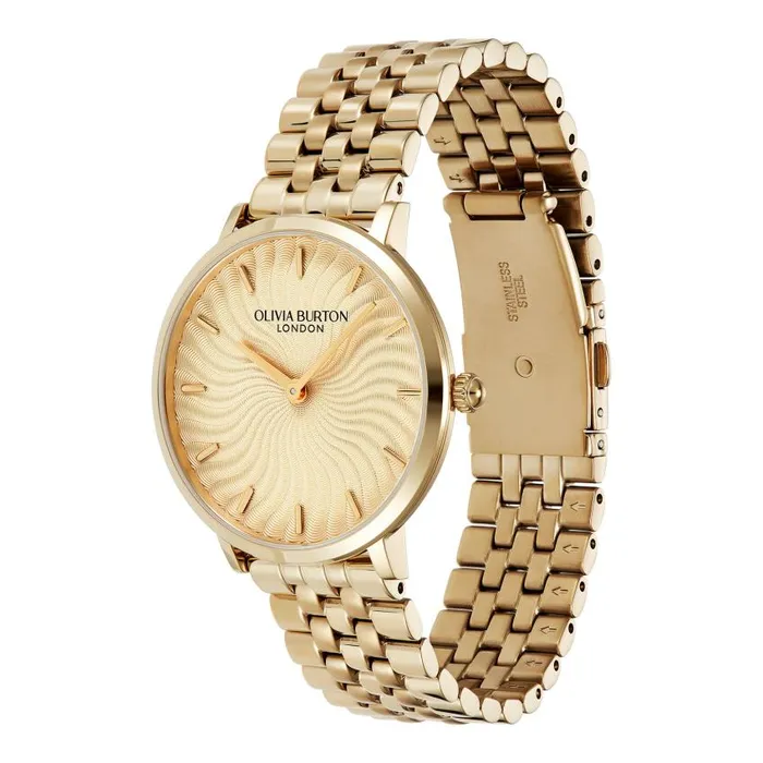 Signature Watches Women Olivia Burton 35mm Radiant Sun Gold Bracelet Watch