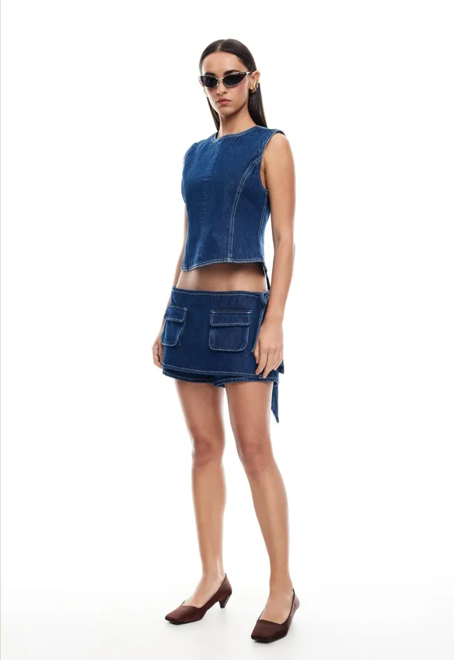 Skirts Women Lioness Fashion COUNTRYSIDE SKORT Blue Denim