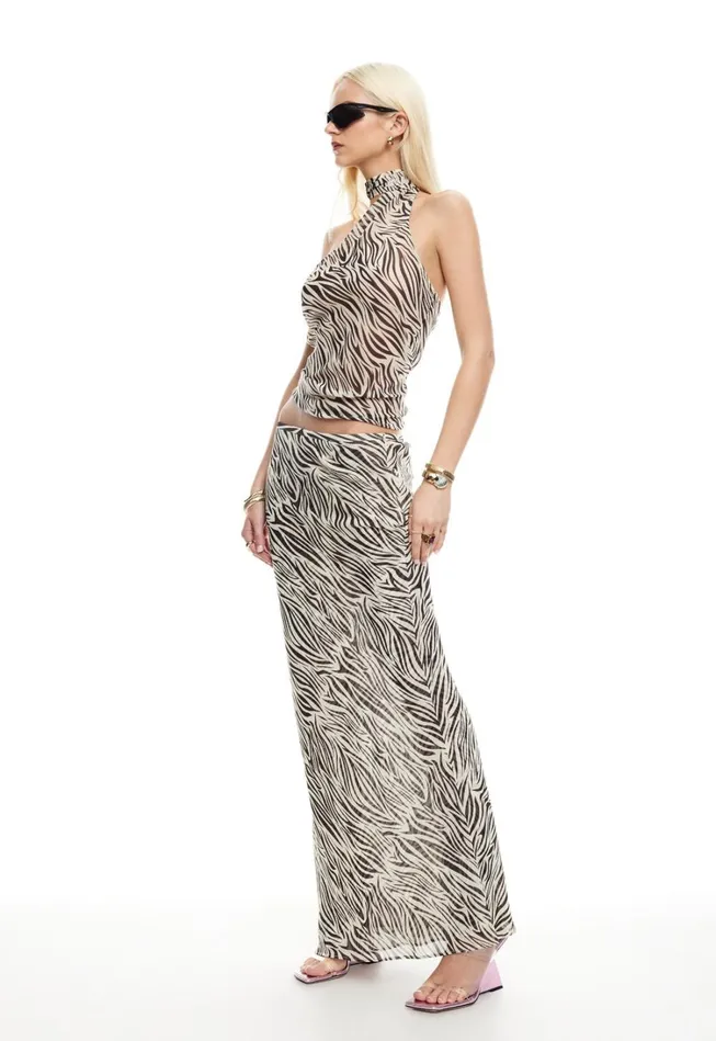 Skirts Women Lioness Fashion ENDLESS MAXI SKIRT Zebra