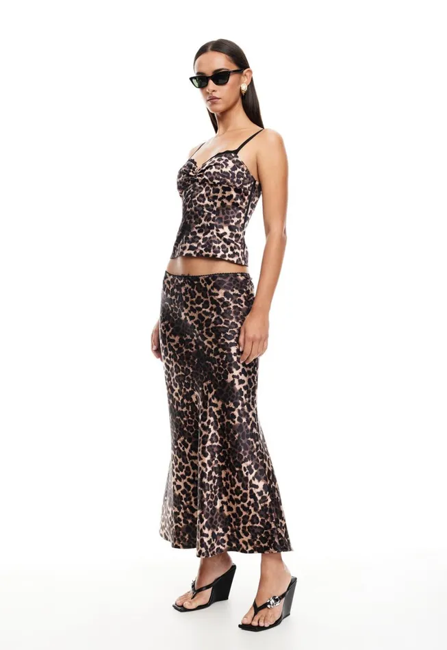 Skirts Women Lioness Fashion ENIGMATIC MAXI SKIRT Leopard