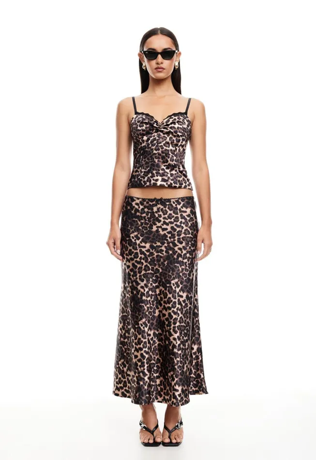Skirts Women Lioness Fashion ENIGMATIC MAXI SKIRT Leopard