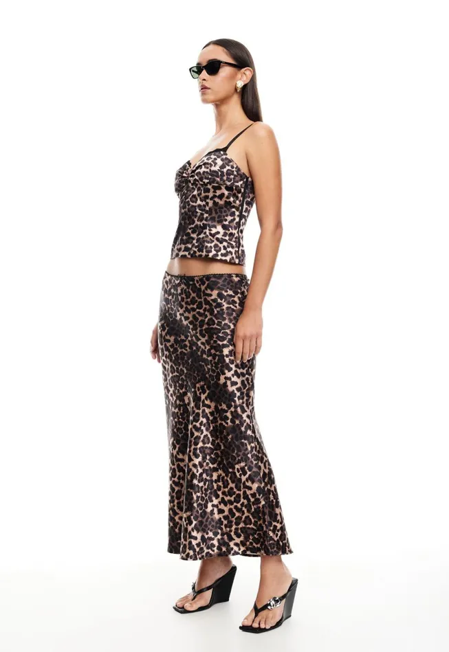 Skirts Women Lioness Fashion ENIGMATIC MAXI SKIRT Leopard