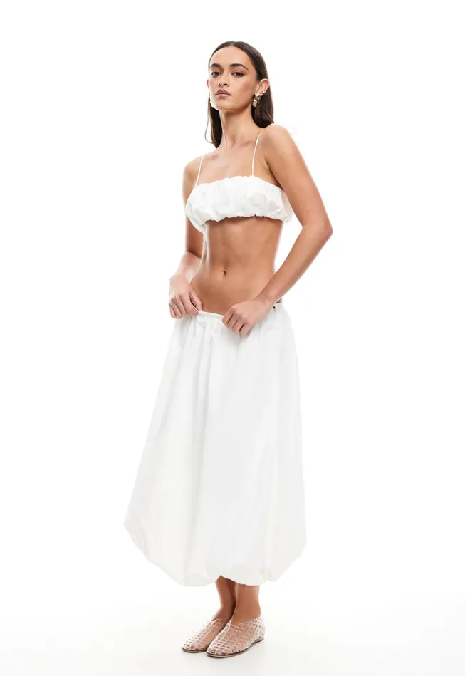 Skirts Women Lioness Fashion INTUITION BUBBLE MIDI SKIRT Ivory Skirts Women Lioness Fashion INTUITION BUBBLE MIDI SKIRT Ivory
