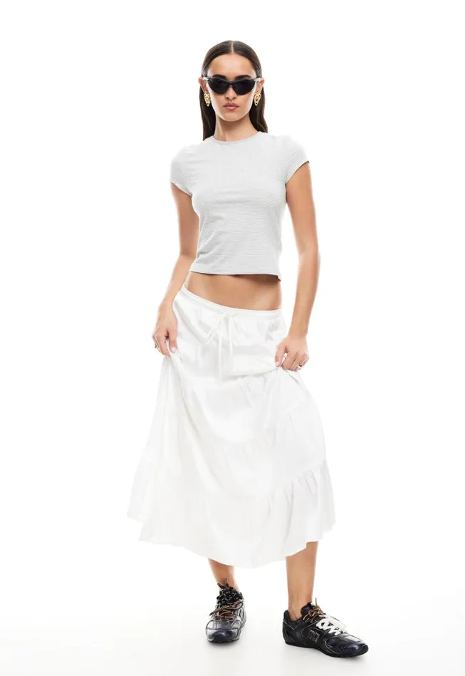 Skirts Women Lioness Fashion KIERA TIERED SKIRT Porcelain