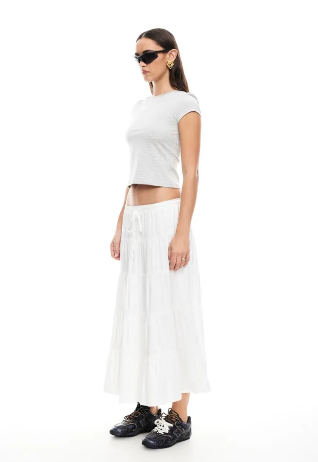 Skirts Women Lioness Fashion KIERA TIERED SKIRT Porcelain Skirts Women Lioness Fashion KIERA TIERED SKIRT Porcelain