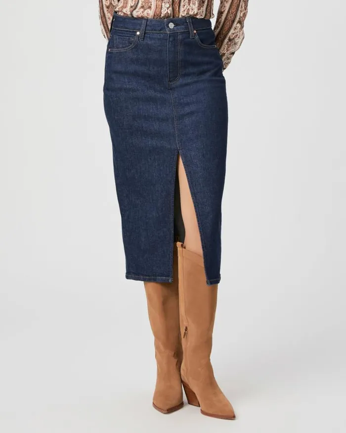 Skirts Women PAIGE Angela Midi Skirt 8211 Azura Skirts Women PAIGE Angela Midi Skirt 8211 Azura