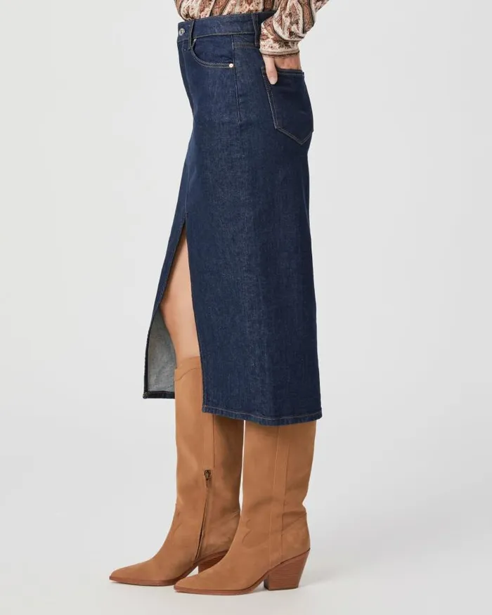Skirts Women PAIGE Angela Midi Skirt 8211 Azura Skirts Women PAIGE Angela Midi Skirt 8211 Azura