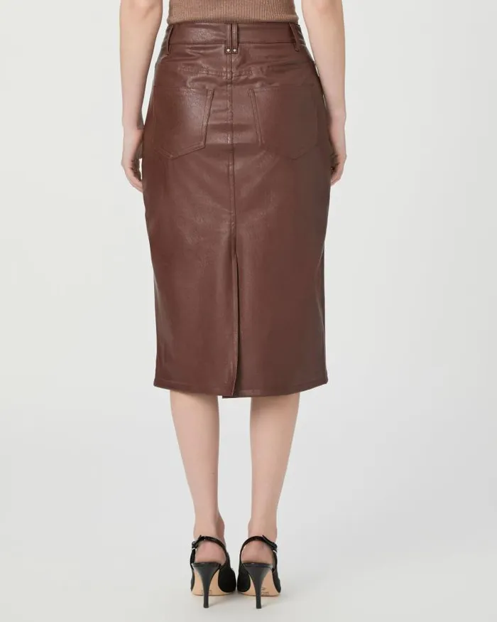 Skirts Women PAIGE Siren Midi Skirt 8211 Rum Raisin Faux Leather Skirts Women PAIGE Siren Midi Skirt 8211 Rum Raisin Faux Leather