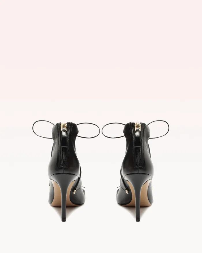 Slim Clarita Lace Up Pointed Toe Heels Black Women Alexandre Birman Pumps