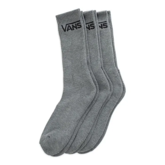 Socks Men Vans Classic Crew Socks 3 Pack Heather Grey