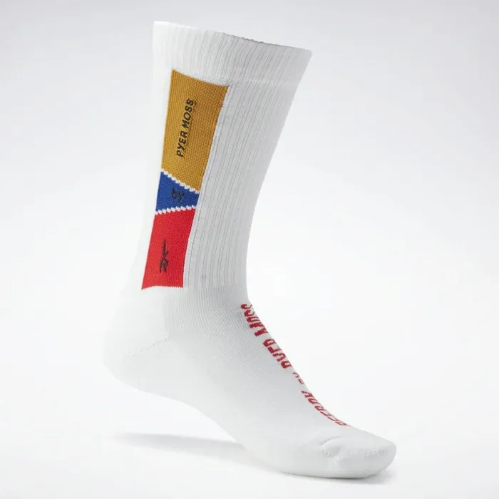 Socks MensWomens Reebok By Pyer Moss Crew Socks White Rebel Red