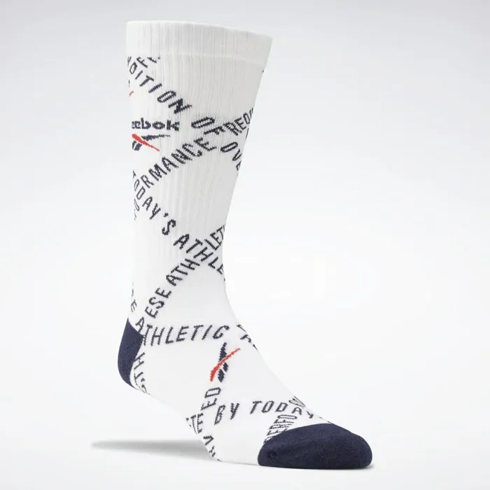 Socks MensWomens Reebok Classics Checks And Stripes Socks White