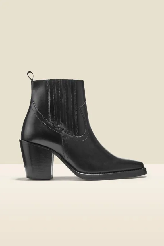 Sosandar Ambush Black Western Ankle Boot Black Women Boots