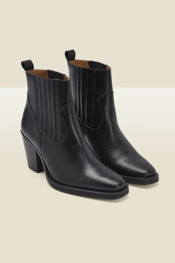 Sosandar Ambush Black Western Ankle Boot Black Women Boots