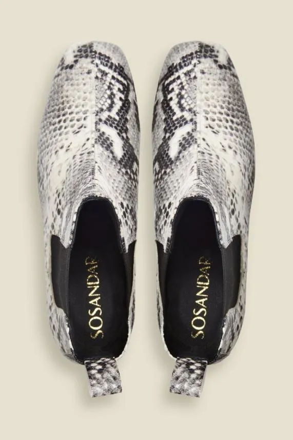 Sosandar Antwerp Snake Leather Chelsea Boot Women Boots