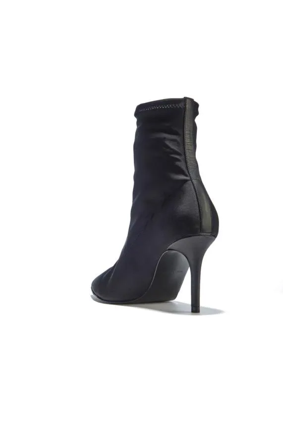 Sosandar Ava Black Lycra Stretch Sock Boot Black Women Boots