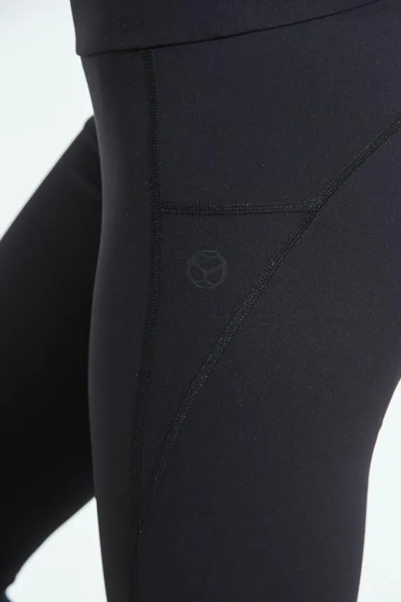 Sosandar Black High Waisted Mesh Panel Sculpting Activewear Leggings Black Women Activewear