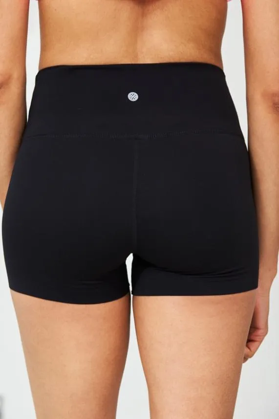 Sosandar Black High Waisted Super Stretch Activewear Shorts Black Women Activewear