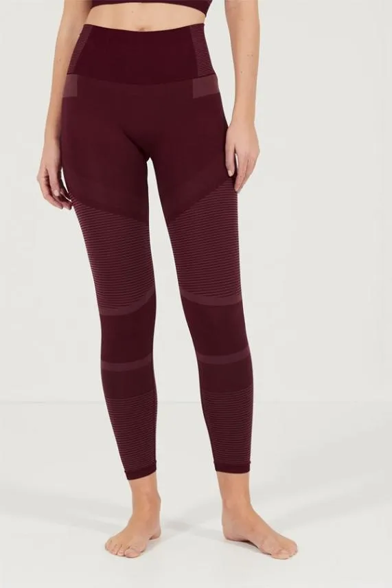 Sosandar Burgundy UltraSculpt High Waisted Activewear Leggings Burgundy Women Activewear