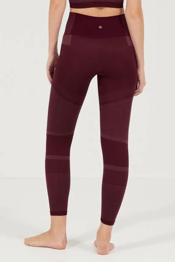 Sosandar Burgundy UltraSculpt High Waisted Activewear Leggings Burgundy Women Activewear