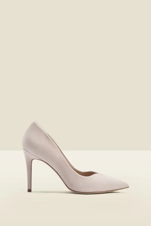Sosandar Celine Nude Suede Sweetheart High Court Shoes Women Heels