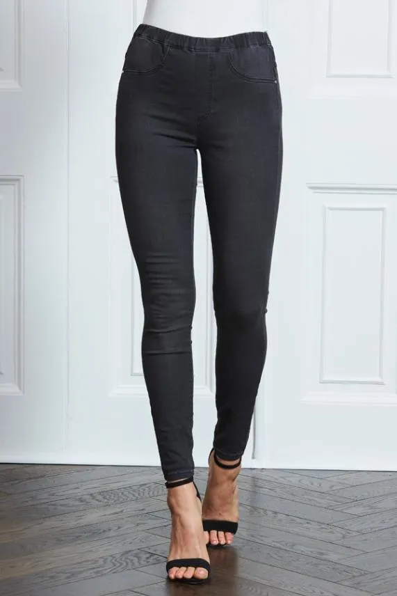 Sosandar Charcoal Grey Perfect Jeggings Charcoal Grey Women Jeans and Jeggings
