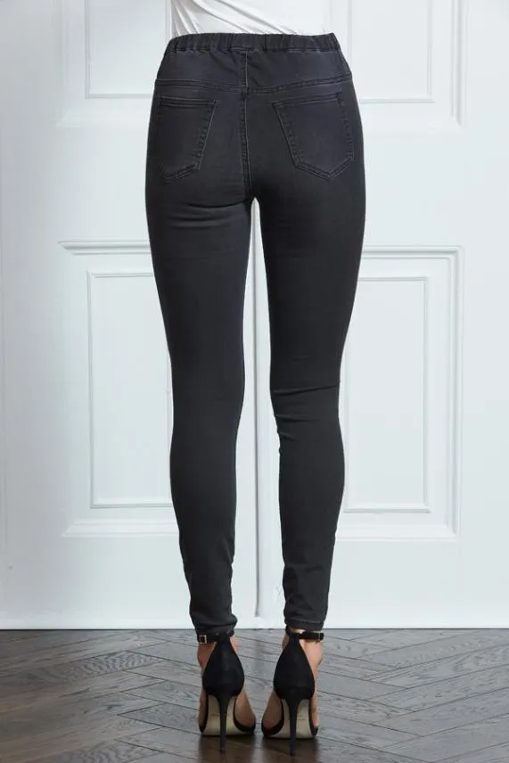 Sosandar Charcoal Grey Perfect Jeggings Charcoal Grey Women Jeans and Jeggings