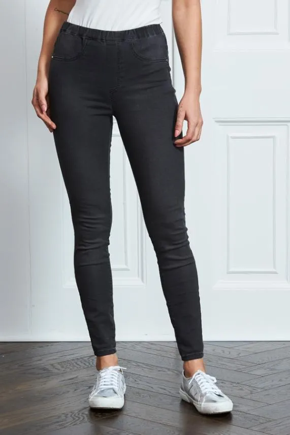 Sosandar Charcoal Grey Perfect Jeggings Charcoal Grey Women Jeans and Jeggings