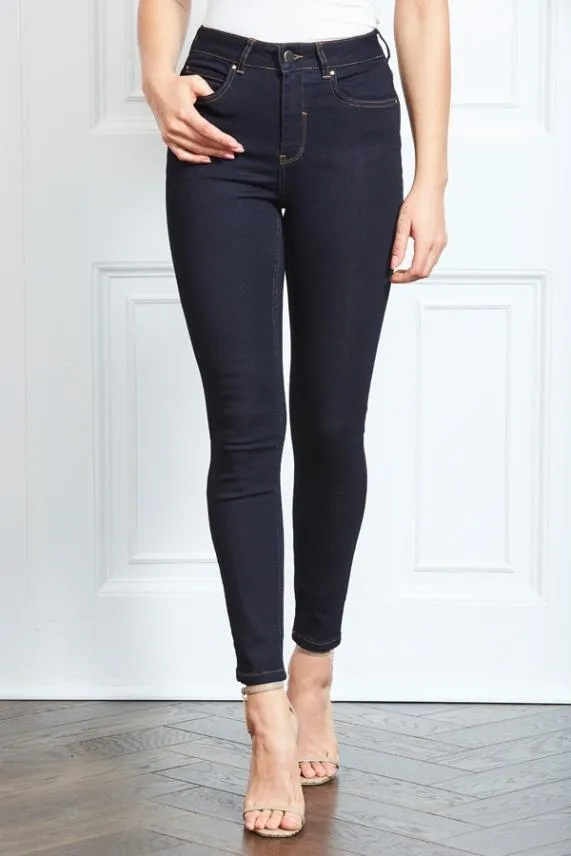 Sosandar Dark Navy Denim Perfect Skinny Jeans Dark Navy Women Jeans and Jeggings Sosandar Dark Navy Denim Perfect Skinny Jeans Dark Navy Women Jeans and Jeggings
