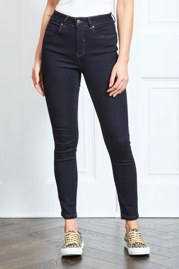 Sosandar Dark Navy Denim Perfect Skinny Jeans Dark Navy Women Jeans and Jeggings