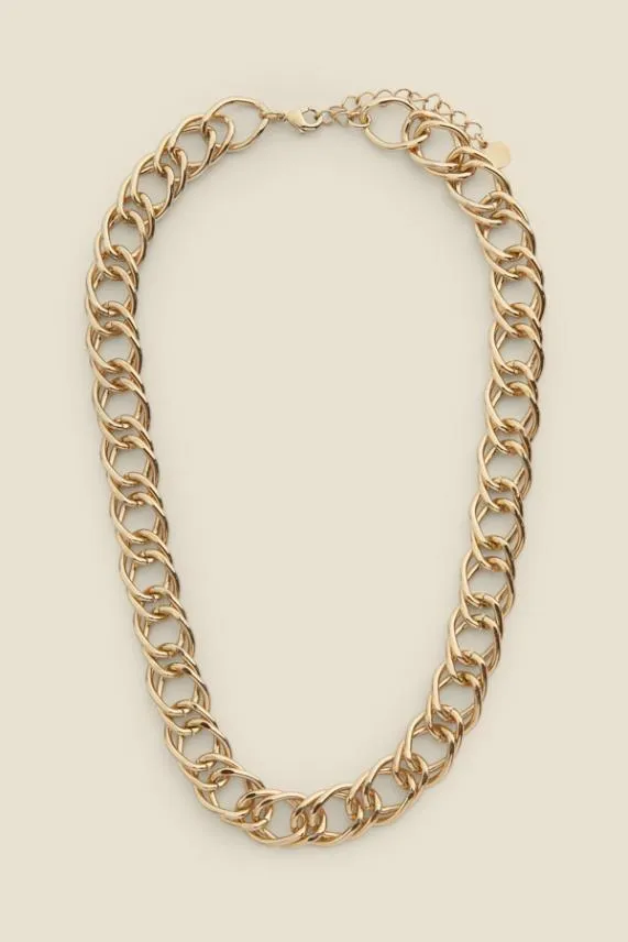 Sosandar Gold Plated Chain Link Necklace Women Jewellery