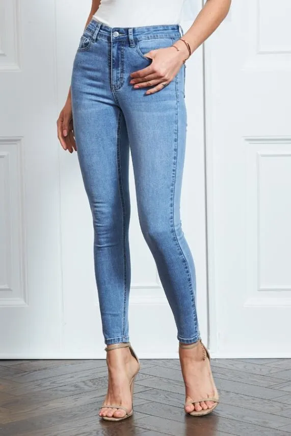 Sosandar Grace Light Wash Organic Skinny Jeans Women Jeans and Jeggings