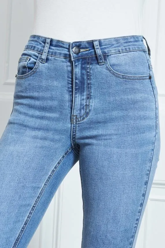 Sosandar Grace Light Wash Organic Skinny Jeans Women Jeans and Jeggings