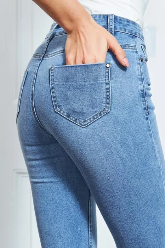 Sosandar Grace Light Wash Organic Skinny Jeans Women Jeans and Jeggings